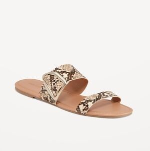 9 - Old Navy • Faux-Leather Double-Strap Metal-Hardware Sandals